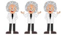 Einstein cartoon isolated Royalty Free Stock Photo