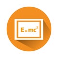 Einstein proof icon.Vector graphic logo illustration of mathematics equation