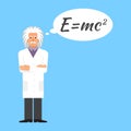 Einstein is stands keeping the formula in his head Royalty Free Stock Photo