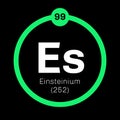 Einsteinium chemical element Royalty Free Stock Photo