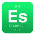 Einsteinium chemical element Royalty Free Stock Photo