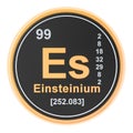 Einsteinium Es chemical element. 3D rendering