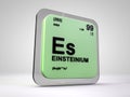 Einsteinium - Es - chemical element periodic table Royalty Free Stock Photo