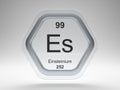 Einsteinium symbol hexagon frame Royalty Free Stock Photo