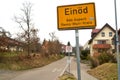 Location sign of the village EinÃÂ¶d, Baden-WÃÂ¼rttemberg