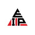 EIP triangle letter logo design with triangle shape. EIP triangle logo design monogram. EIP triangle vector logo template with red Royalty Free Stock Photo
