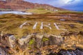 Eire marking at Muckross Head in County Donegal - Ireland