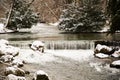 Eisbach in the english garden, in winter Royalty Free Stock Photo