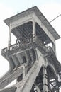 Photo converted to a pen drawing of a coal mine