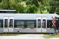 Railway crossing in AltmÃÂ¼nster, Upper Austria, Austria, Europe