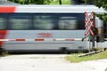 Railway crossing in AltmÃÂ¼nster, Upper Austria, Austria, Europe