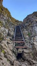 Eisenerzer Reichenstein - A hiking trail with ladders near Eisenerz in Styria, Austria. Wanderlust Royalty Free Stock Photo