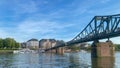 Eiserner Steg or Iron Footbridge, a footbridge spanning the river Main in the city of Frankfurt