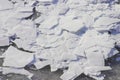 Ice structure on a river in winter Royalty Free Stock Photo