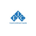 EJC letter logo design on WHITE background. EJC creative initials letter logo Royalty Free Stock Photo