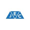 EJC triangle shape logo design on white background. EJC creative initials letter logo concept Royalty Free Stock Photo