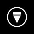 Eject button icon. simple solid eject button vector icon. on black background. Royalty Free Stock Photo