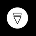 Eject button icon. simple solid eject button vector icon. on black background. Royalty Free Stock Photo