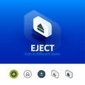 Eject icon in different style Royalty Free Stock Photo