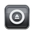 Eject icon glossy grey.