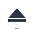 eject icon on white background. Simple element illustration from interface concept