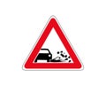 Ejection of gravel icon. Flat illustration of ejection of gravel vector icon for web