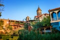 he Ejmiatsin Church of Armenian Apostolic church, surrounded by sypresses, located in Avlabari District, Tbilisi, Georgia Royalty Free Stock Photo