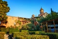 he Ejmiatsin Church of Armenian Apostolic church, surrounded by sypresses, located in Avlabari District, Tbilisi, Georgia Royalty Free Stock Photo