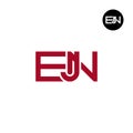 EJN Logo Letter Monogram Design Royalty Free Stock Photo