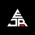 EJR triangle letter logo design with triangle shape. EJR triangle logo design monogram. EJR triangle vector logo template with red Royalty Free Stock Photo