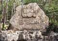 Ek`Balam Entrance sigh Mayan Yucatan Pennisula Mexico Royalty Free Stock Photo