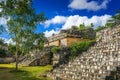 Ek Balam Mayan Archeological Site. Ancient Maya Pyramids and Ruins, Yucatan Peninsula, Mexico.