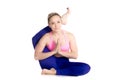 Eka Pada Sirshasana Royalty Free Stock Photo