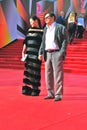 Ekaterina Dvigubskaya and Yegor Konchalovsky at Moscow Film Festival