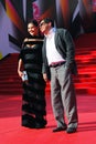 Ekaterina Dvigubskaya and Yegor Konchalovsky at Moscow Film Festival