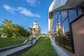 Ekaterinburg . Chamber theatre street of the proletarian overlooking the Temple-on-blood