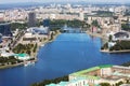 Ekaterinburg city center, aerial view Royalty Free Stock Photo