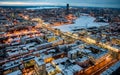 Ekaterinburg from height of bird`s flight