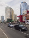 Ekaterinburg new buildings. City center. Radishchev Street. Russ