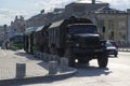 Russian army trucks in Ekaterinburg