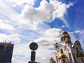 Ekaterinburg, Russia/May: Church on Blood in Honour of All Saints Resplendent in the Russian Land, and Patriarchal Metochion. The Royalty Free Stock Photo