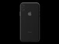 Ekaterinburg, Russia - 14 september: 3D Render of a black iPhone X with Apple Inc logo Illustrative Editorial Image, on