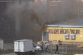 Ekaterinburg, Sversdlovskaya oblast/ Russia - 09 02 2020: Fire at a local store, heavy smoke