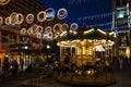 Ekaterininsky Boulevard at night with beautiful illumination