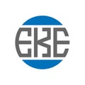 EKE letter logo design on white background. EKE creative initials circle logo concept. EKE letter design Royalty Free Stock Photo