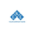 EKE letter logo design on WHITE background. EKE creative initials letter logo concept. EKE letter design Royalty Free Stock Photo