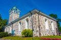 Ekenas church in Finland during a sunny day