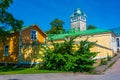 Ekenas church in Finland during a sunny day