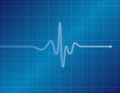EKG - Blue Royalty Free Stock Photo