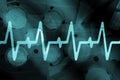 Ekg signal Royalty Free Stock Photo